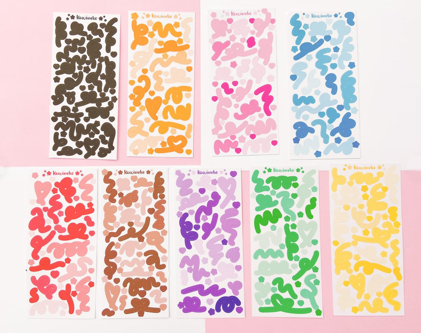 Colorful confetti stickers