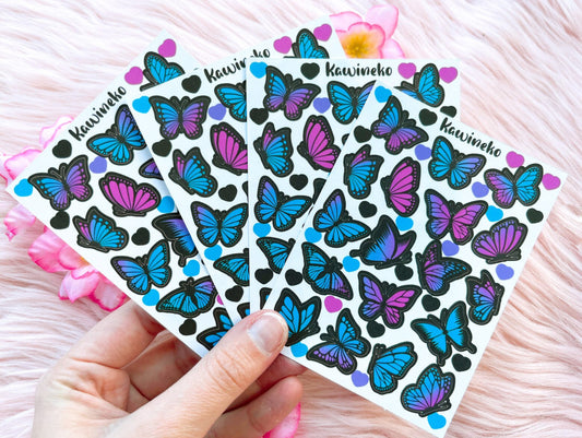 Butterflies Berries sticker sheets