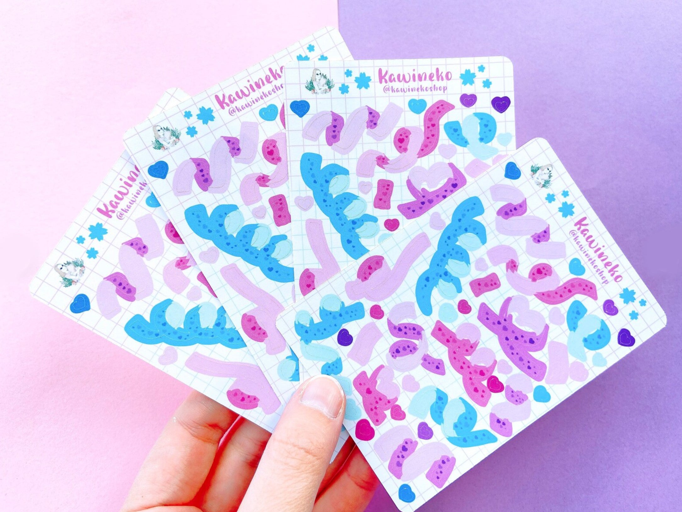 Berry core ribbons sticker sheets – Kawineko