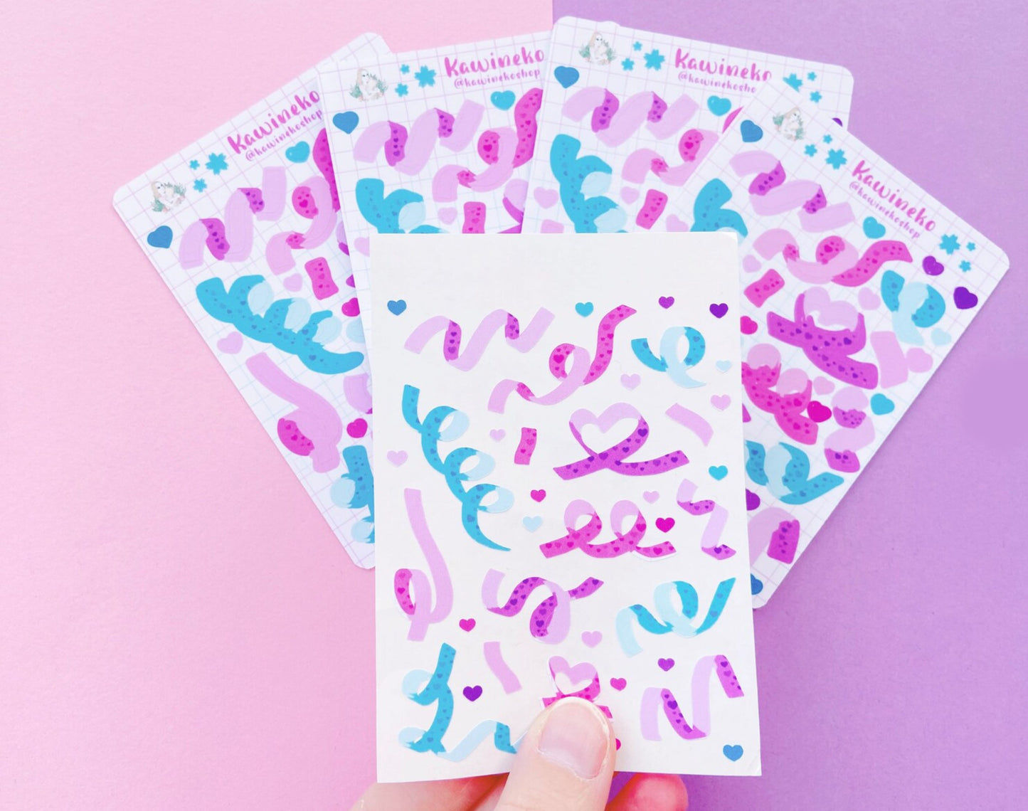 Berry core ribbons sticker sheets