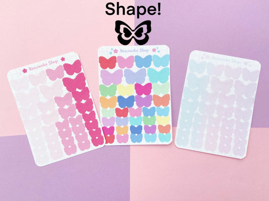Butterflies concentric outline shapes stickers