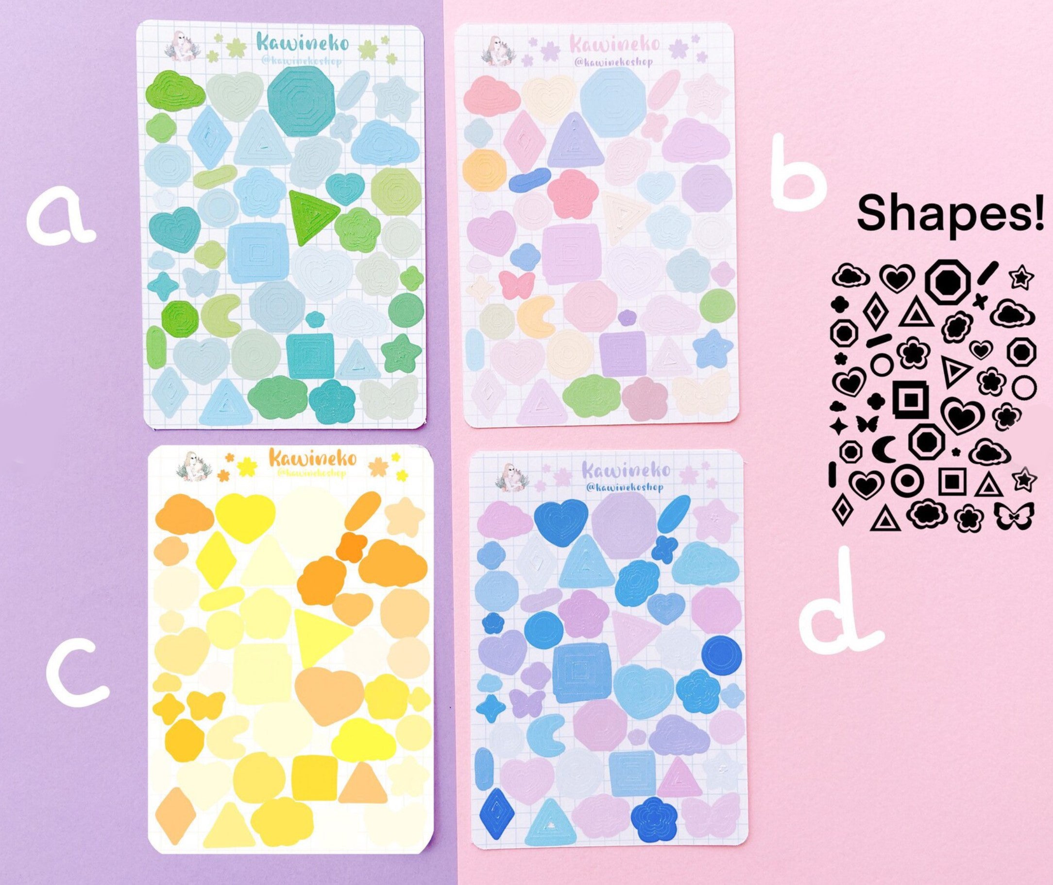 I need more of little deco shapes stickers sheets – Kawineko