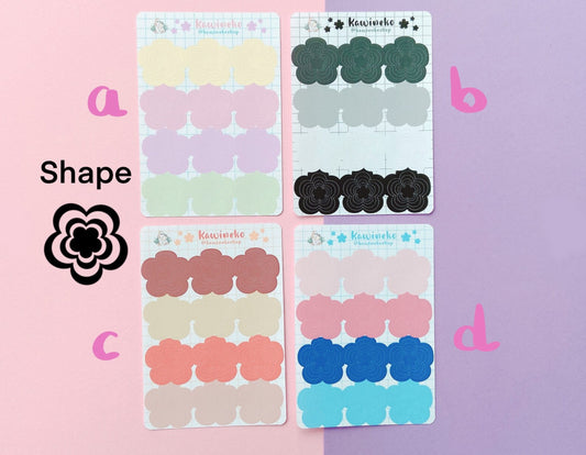 Outline concentric flower shapes  stickers sheets