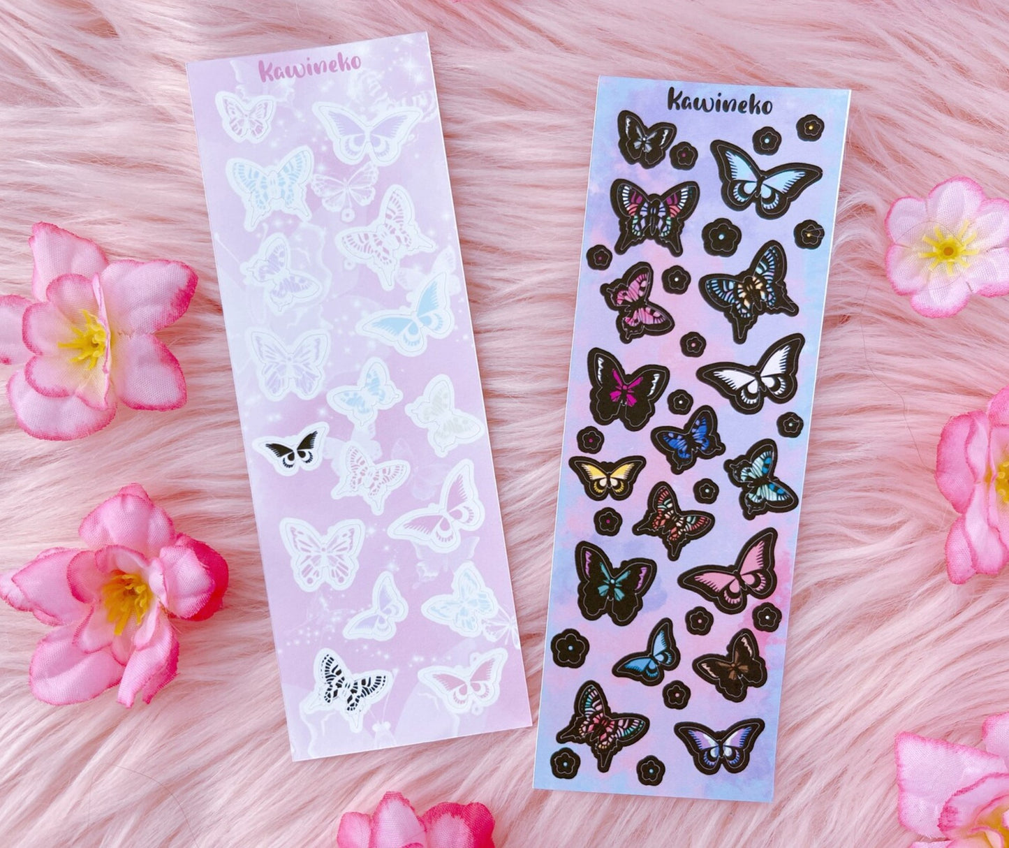 Dark and Light butterflies sticker sheets