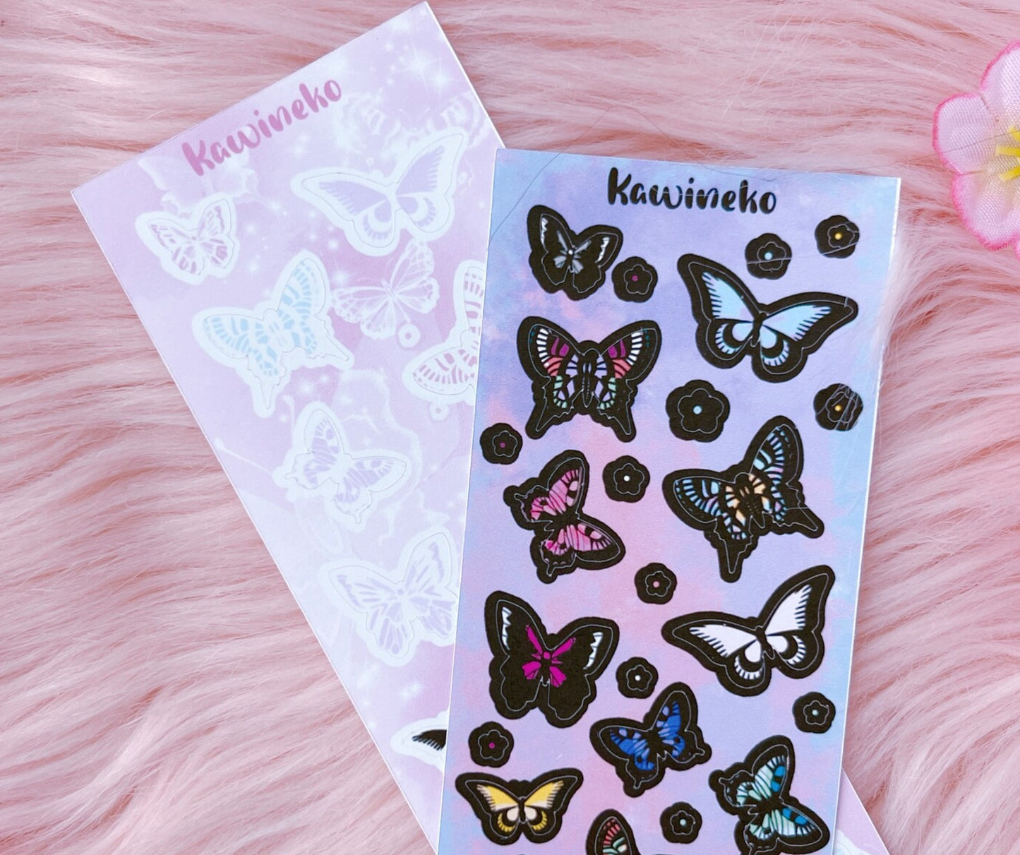 Dark and Light butterflies sticker sheets