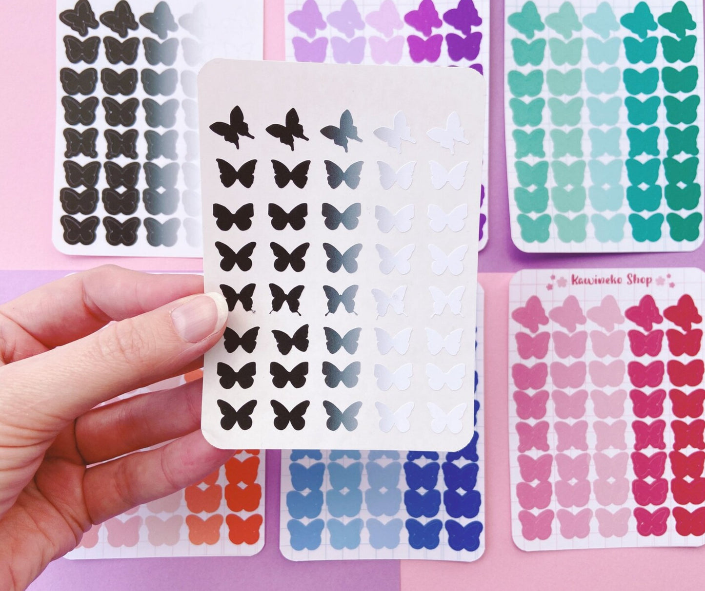 little butterflies shapes sticker sheets