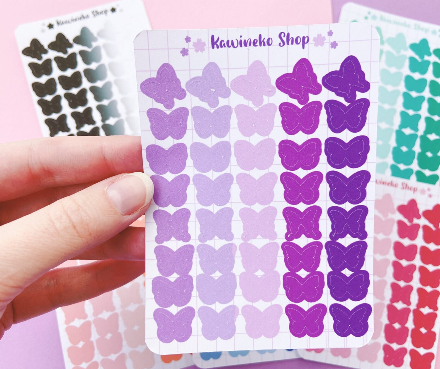 little butterflies shapes sticker sheets