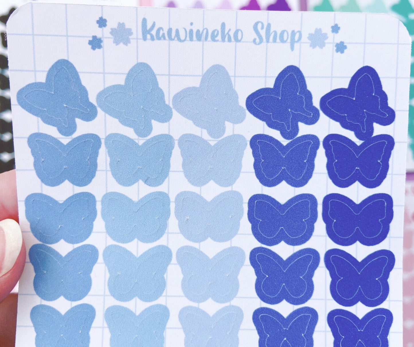 little butterflies shapes sticker sheets