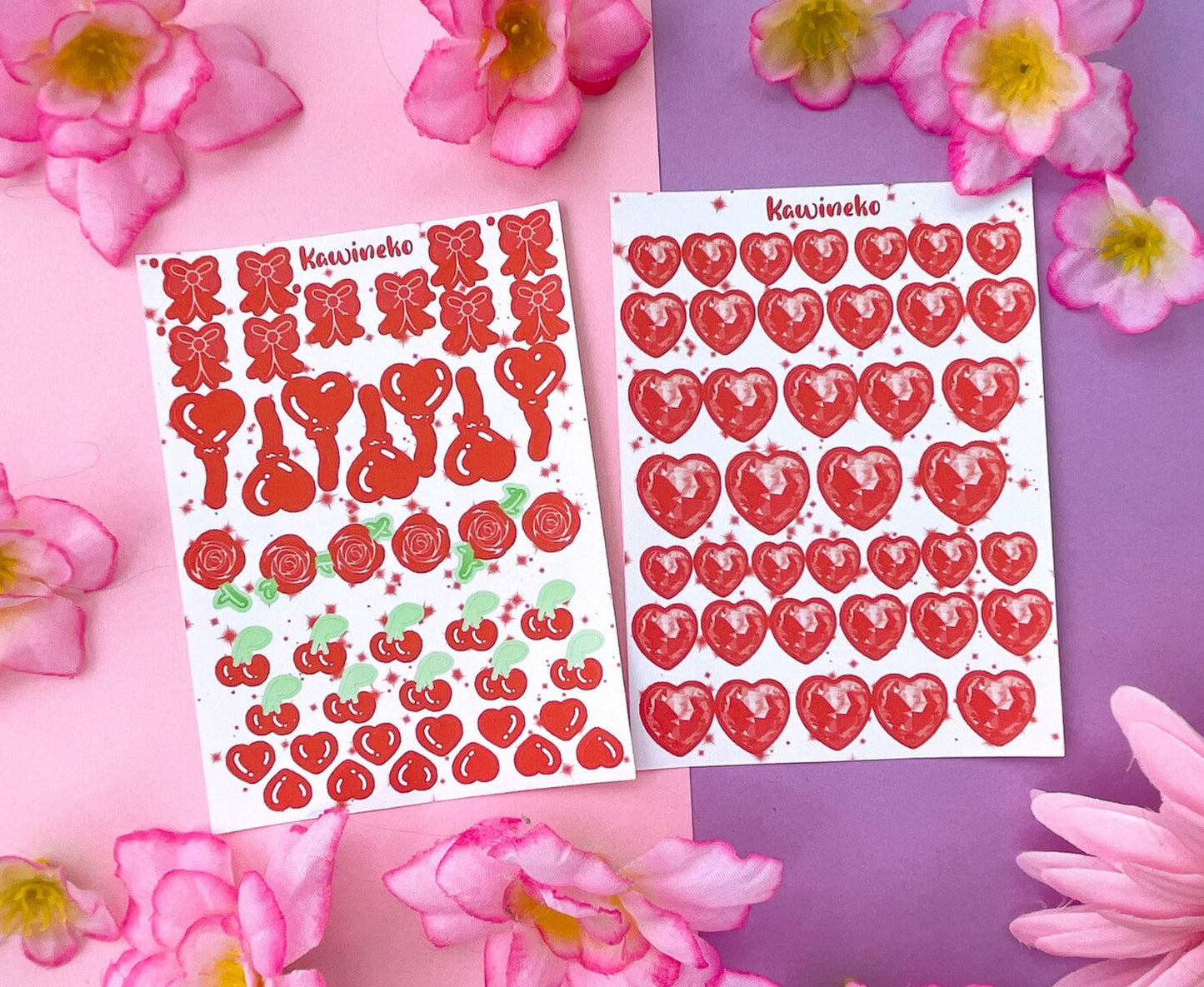 Valentine's Day little decos and gems stickers