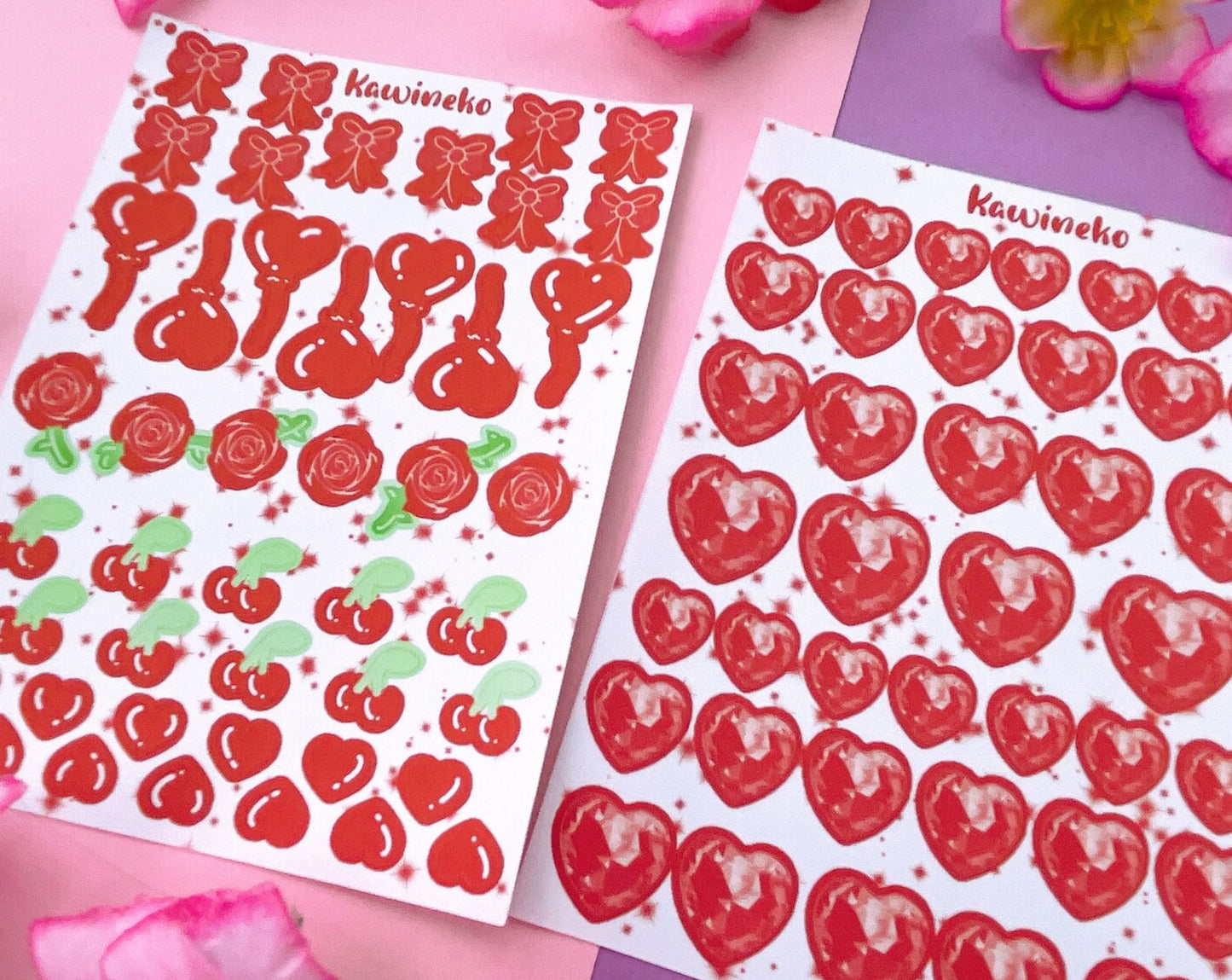 Valentine's Day little decos and gems stickers