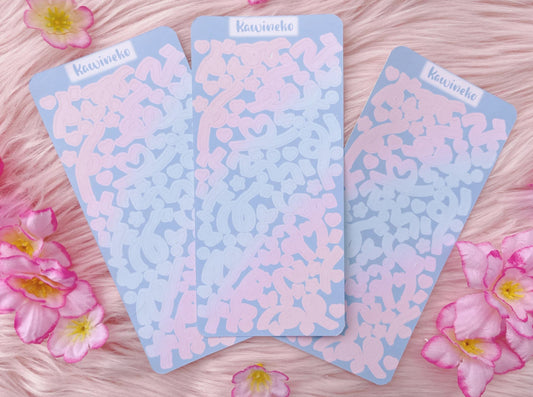 Soft pastel ribbons sticker sheets