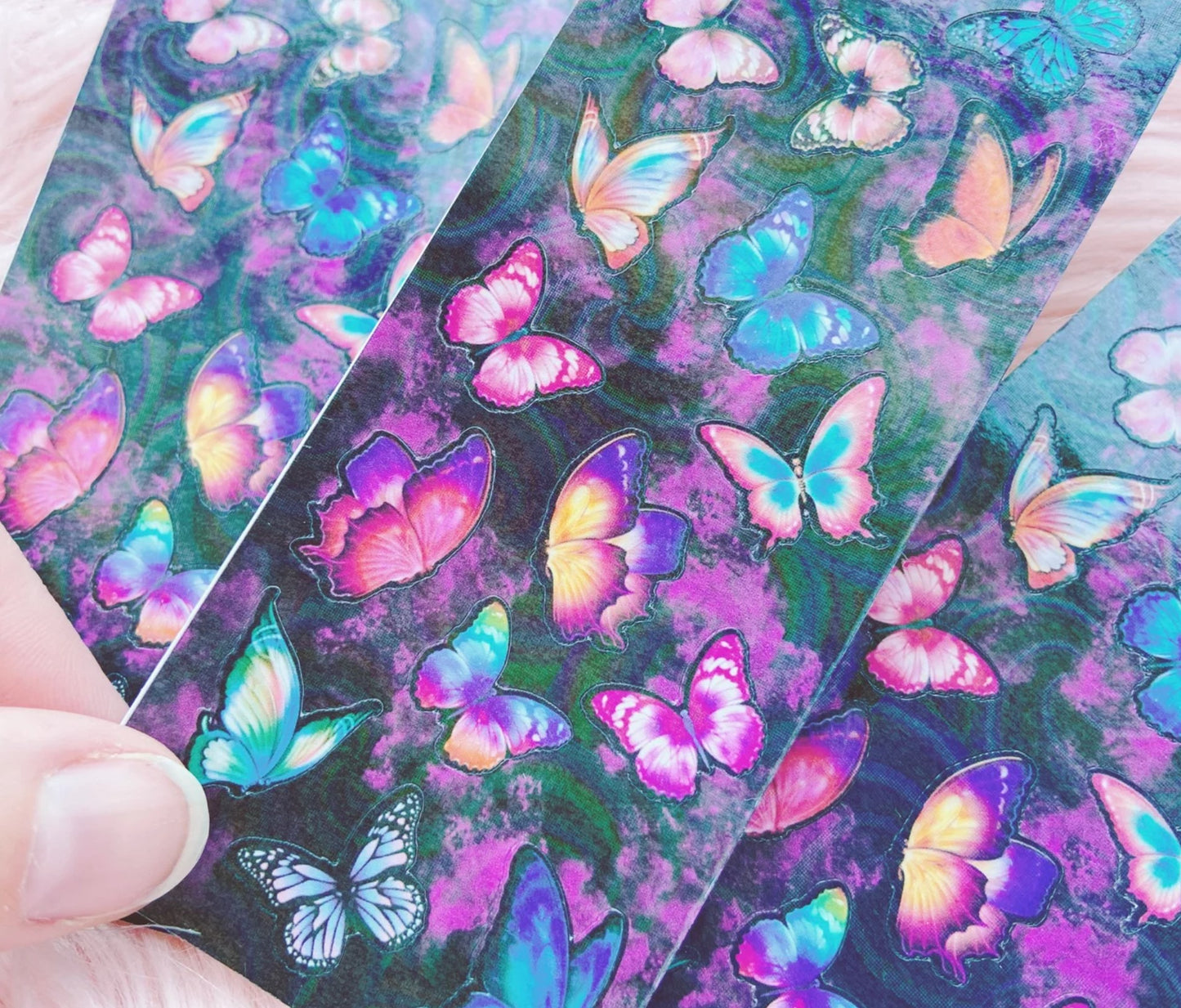 Vibrant butterflies sticker sheets