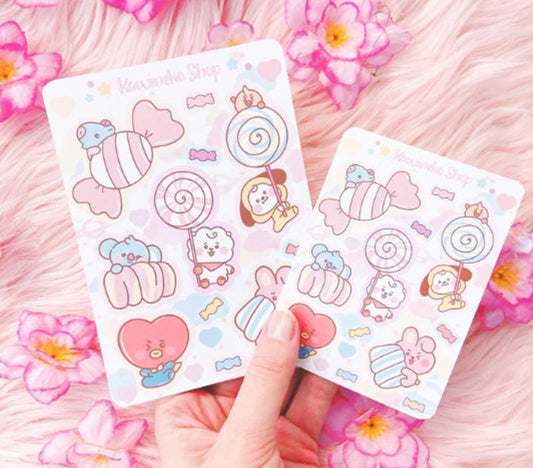 Candy Party BT21 inspired stickers BTS