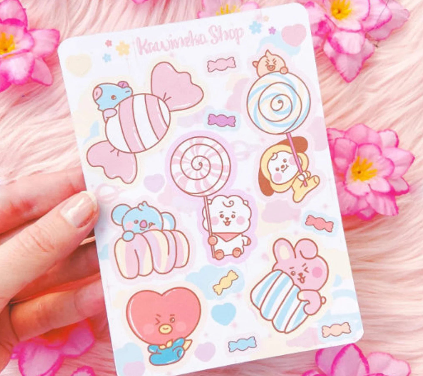 Candy Party BT21 inspired stickers BTS