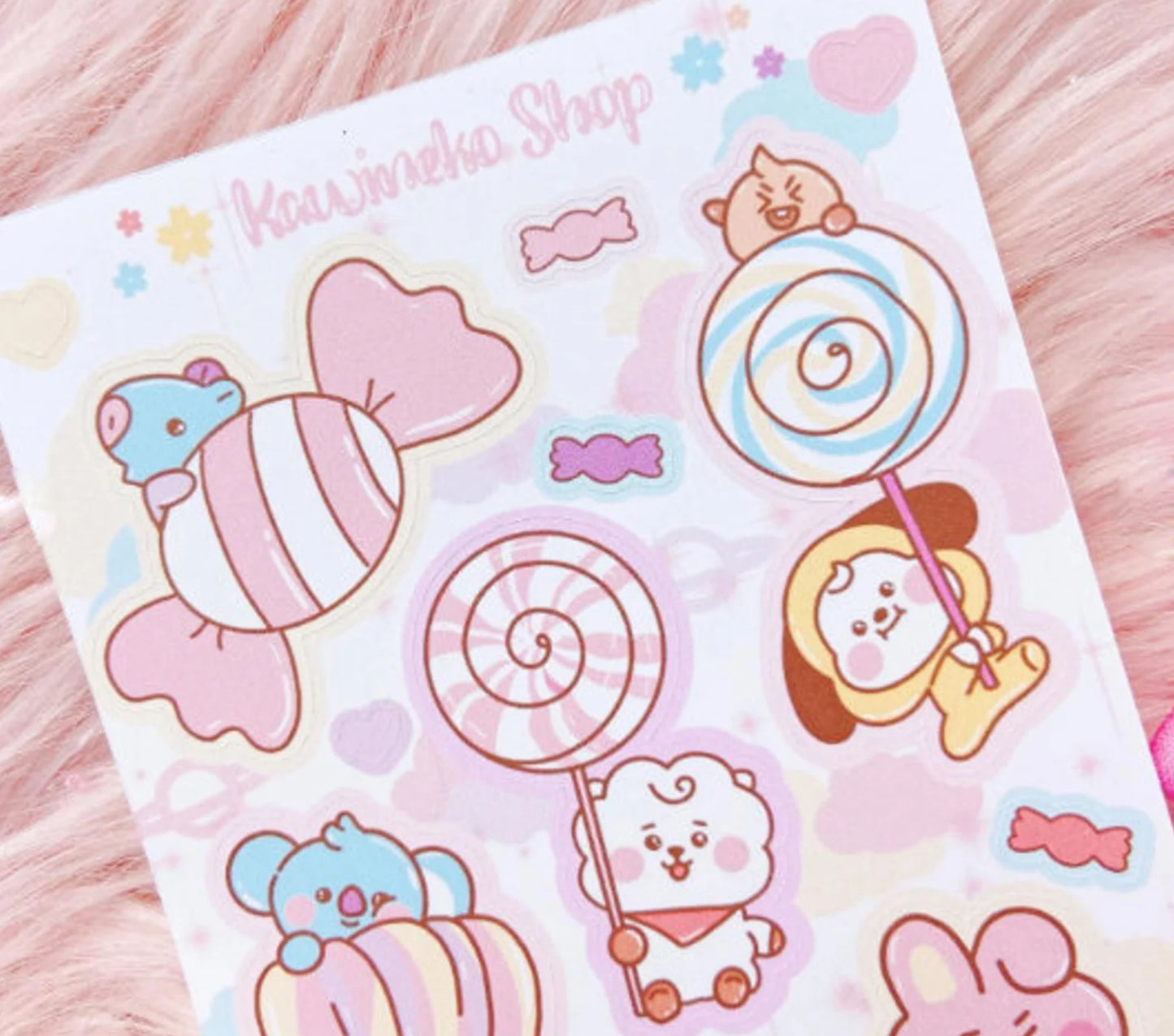 Candy Party BT21 inspired stickers BTS