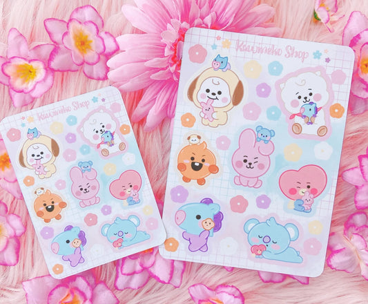 BT21 babies and their buddies inspired stickers BTS