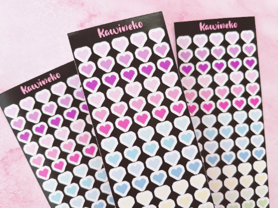 pixel hearts stickers