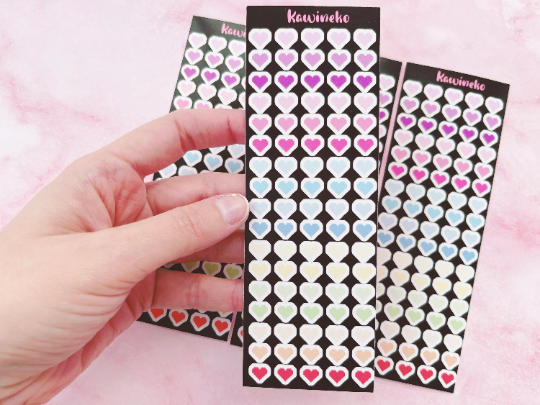 pixel hearts stickers