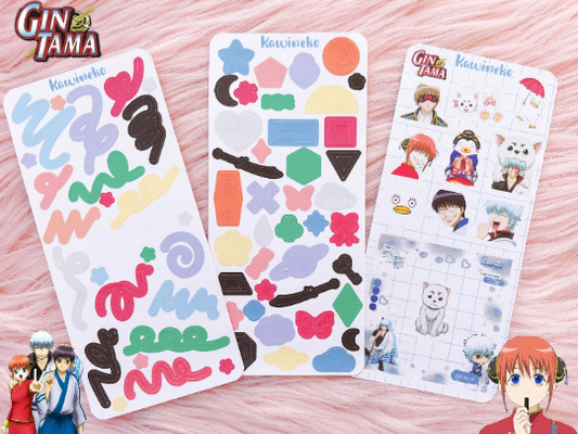 Gintama color palette deco bundle anime manga sticker