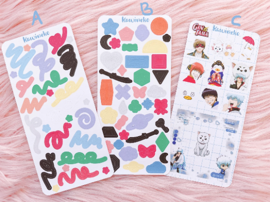 Gintama color palette deco bundle anime manga sticker