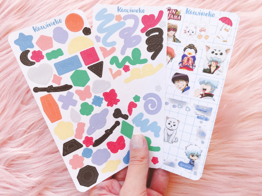 Gintama color palette deco bundle anime manga sticker