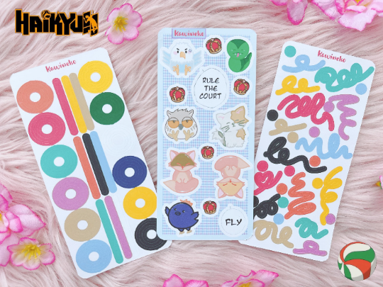 Haikyu color palette deco bundle anime manga sticker