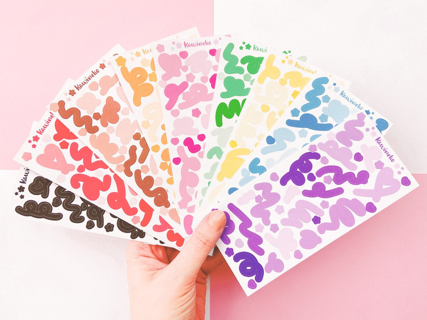 Colorful confetti stickers