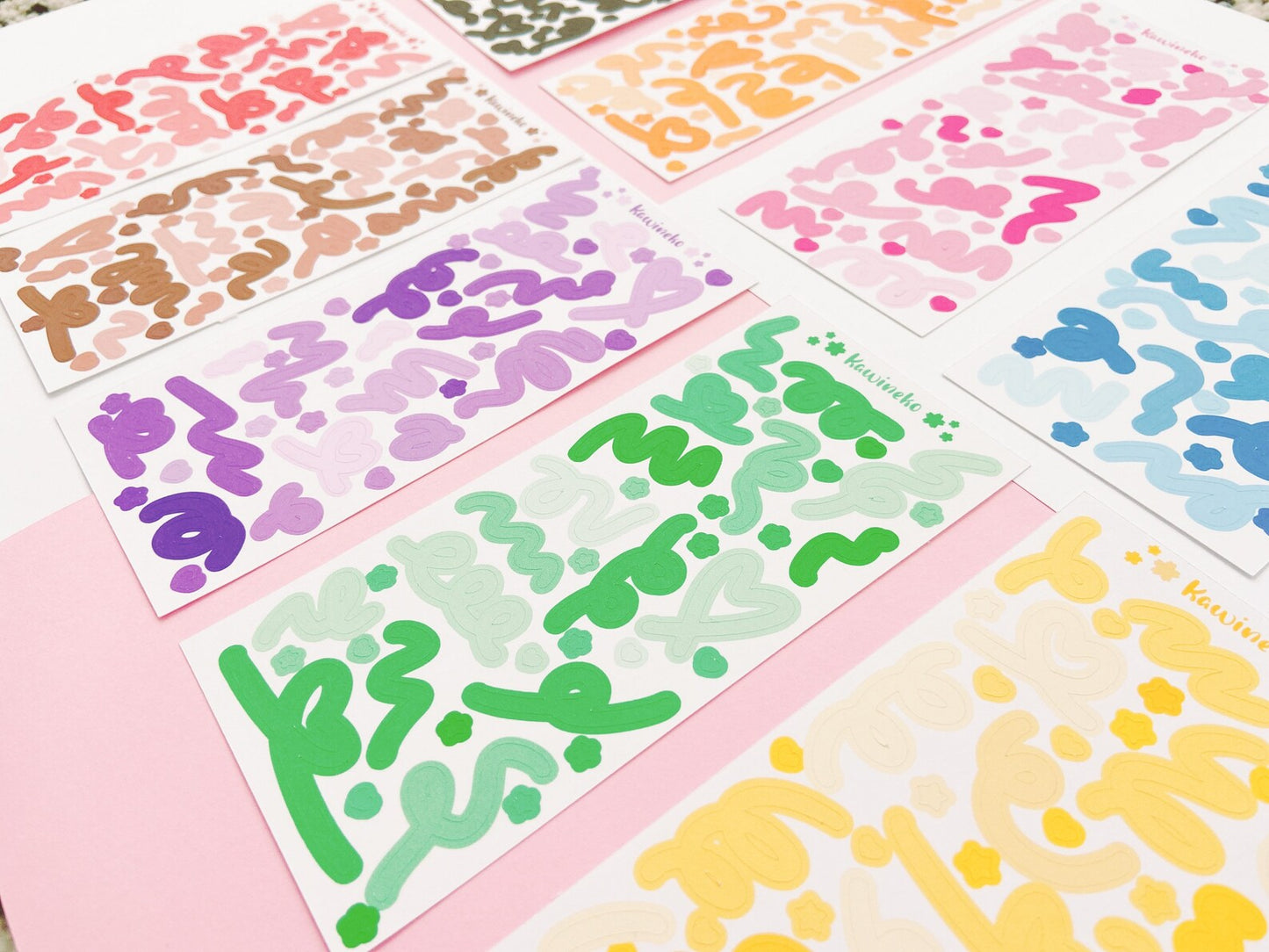 Colorful confetti stickers