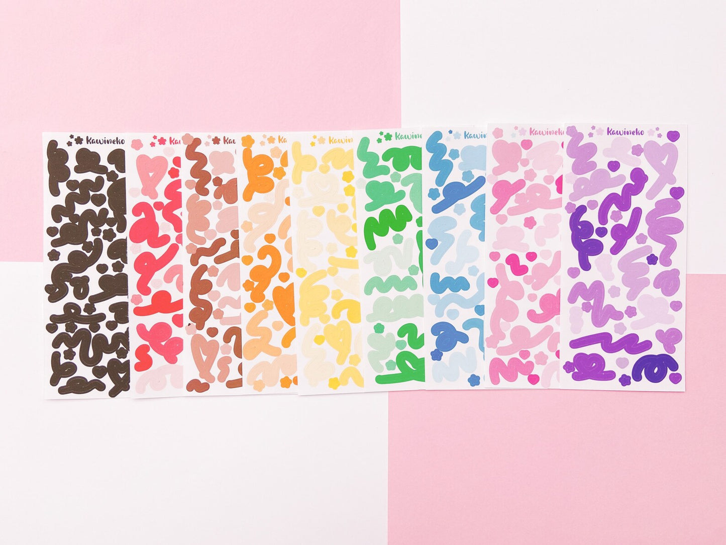 Colorful confetti stickers