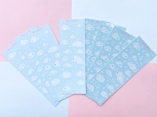 Clouds and water drops stickers